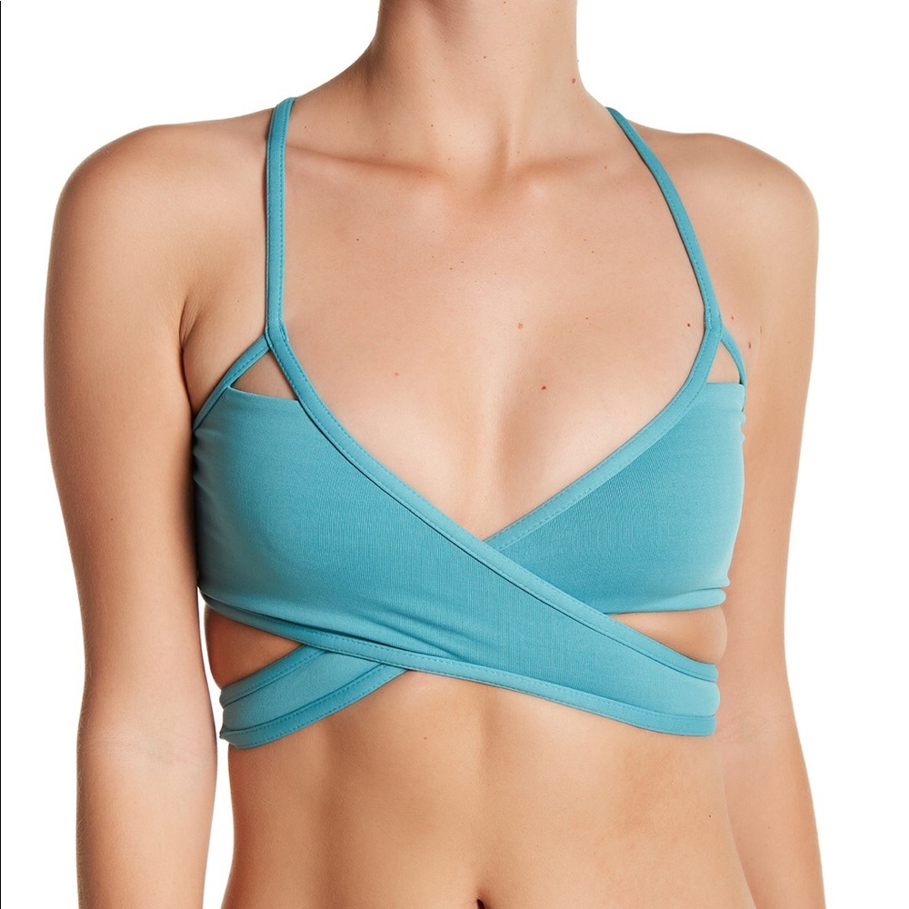 NWOT Blue Reversible Maaji Wrap Bikini Top Sz M